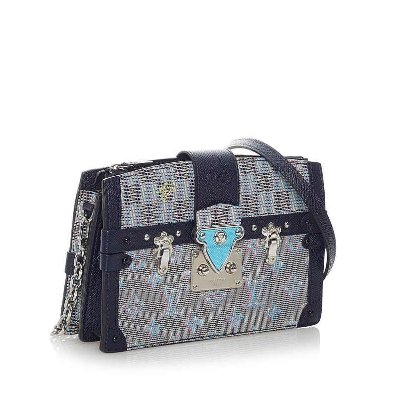Louis Vuitton Monogram Damier Pop Trunk Clutch (SHG-Mp4tRj)