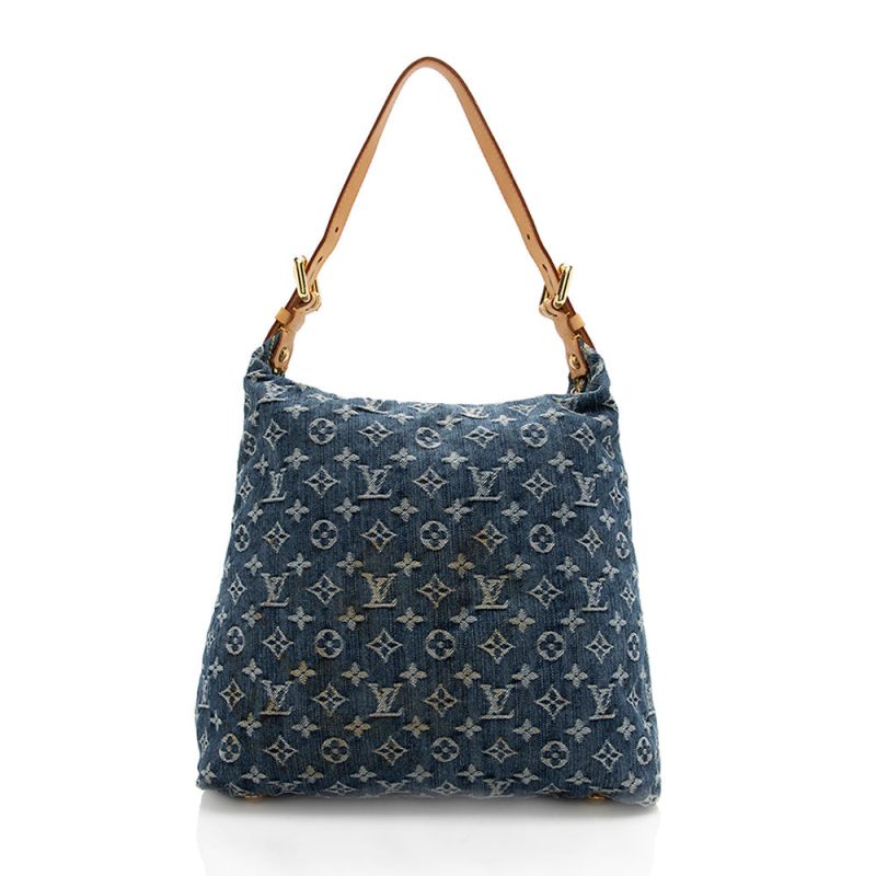 Louis Vuitton Monogram Denim Baggy GM Shoulder Bag (SHF-18206) - Image 2
