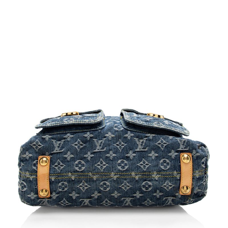 Louis Vuitton Monogram Denim Baggy GM Shoulder Bag (SHF-18206) - Image 3