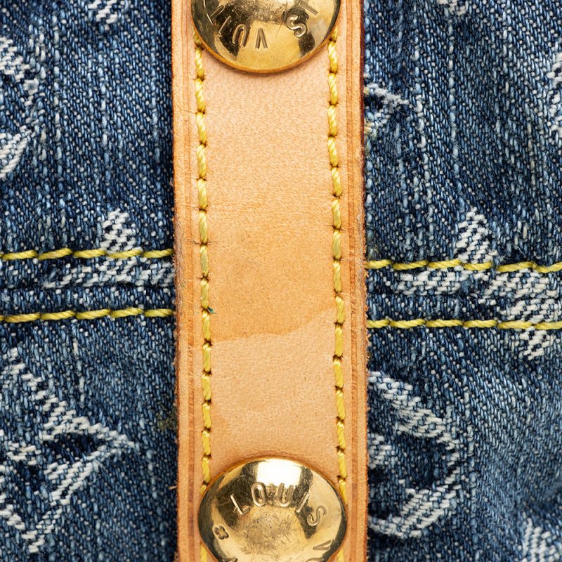 Louis Vuitton Monogram Denim Baggy GM Shoulder Bag (SHF-18206) - Image 10