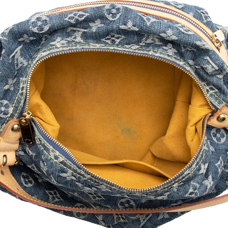 Louis Vuitton Monogram Denim Baggy GM Shoulder Bag (SHF-18206) - Image 6
