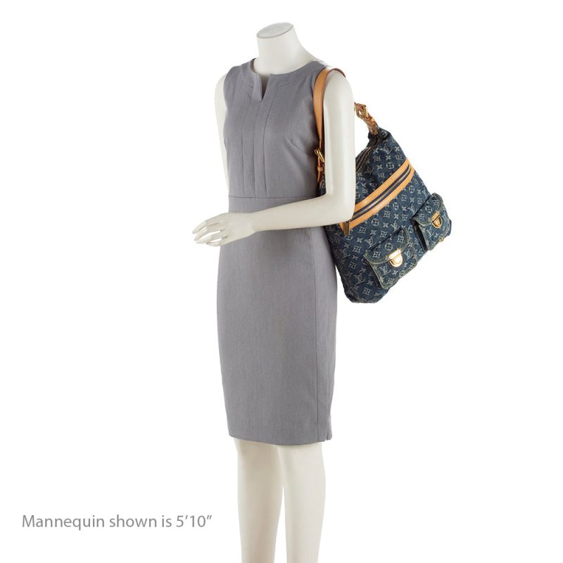 Louis Vuitton Monogram Denim Baggy GM Shoulder Bag (SHF-18206) - Image 4