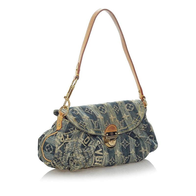 Louis Vuitton Monogram Denim Mini Pleaty Raye (SHG-35705)