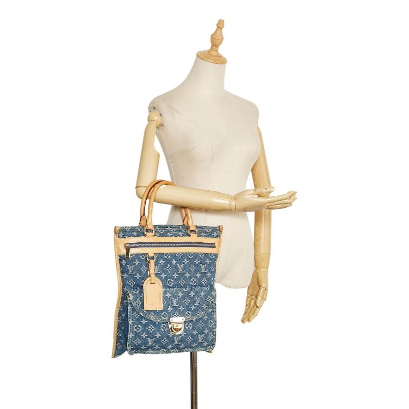 Louis Vuitton Monogram Denim Sac Plat (SHG-2SDTFz) - Image 4