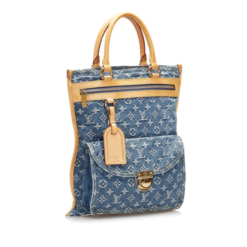 Louis Vuitton Monogram Denim Sac Plat (SHG-2SDTFz)