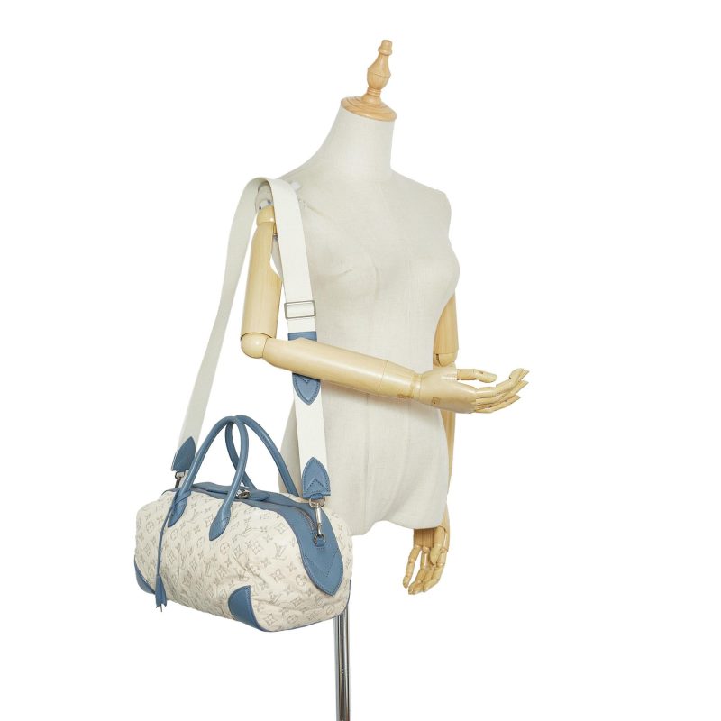 Louis Vuitton Monogram Denim Speedy Round GM (SHG-hkKBS6) - Image 4