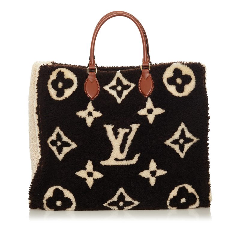 Louis Vuitton Monogram Giant Shearling Teddy Onthego GM (SHG-37287) - Image 2