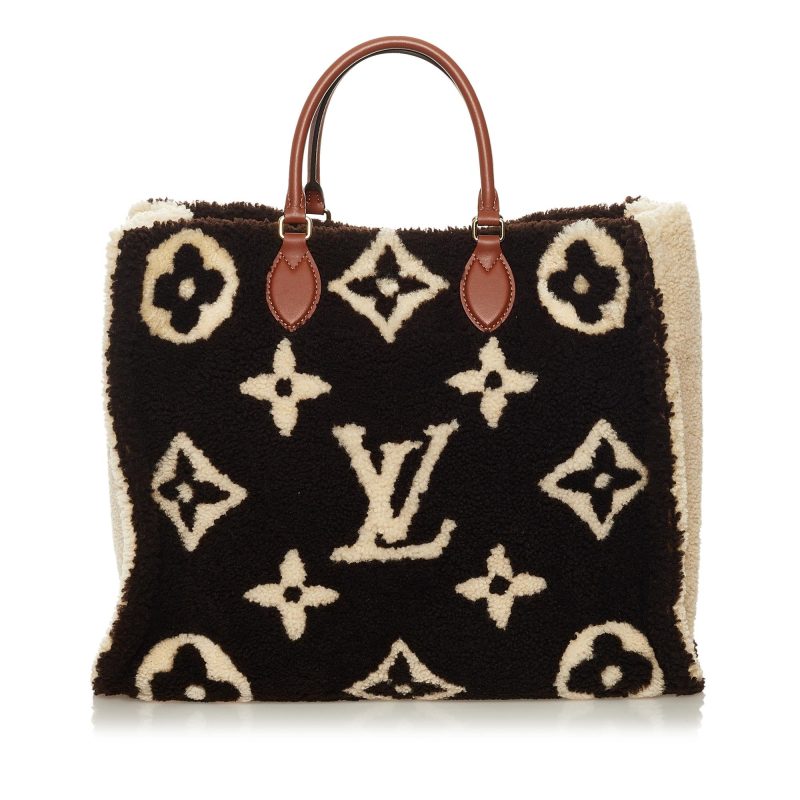 Louis Vuitton Monogram Giant Shearling Teddy Onthego GM (SHG-37287) - Image 10
