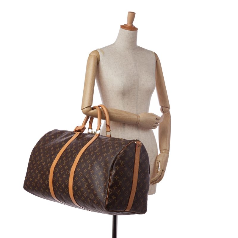 Louis Vuitton Monogram Keepall Bandouliere 55 (SHG-35116) - Image 4
