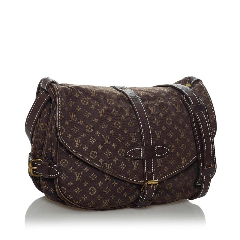 Louis Vuitton Monogram Mini Lin Saumur (SHG-33895)