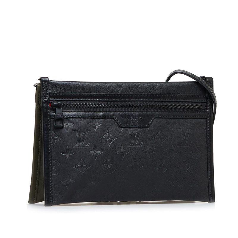 Louis Vuitton Monogram Shadow Double Flat Messenger (SHG-oAMTHv)