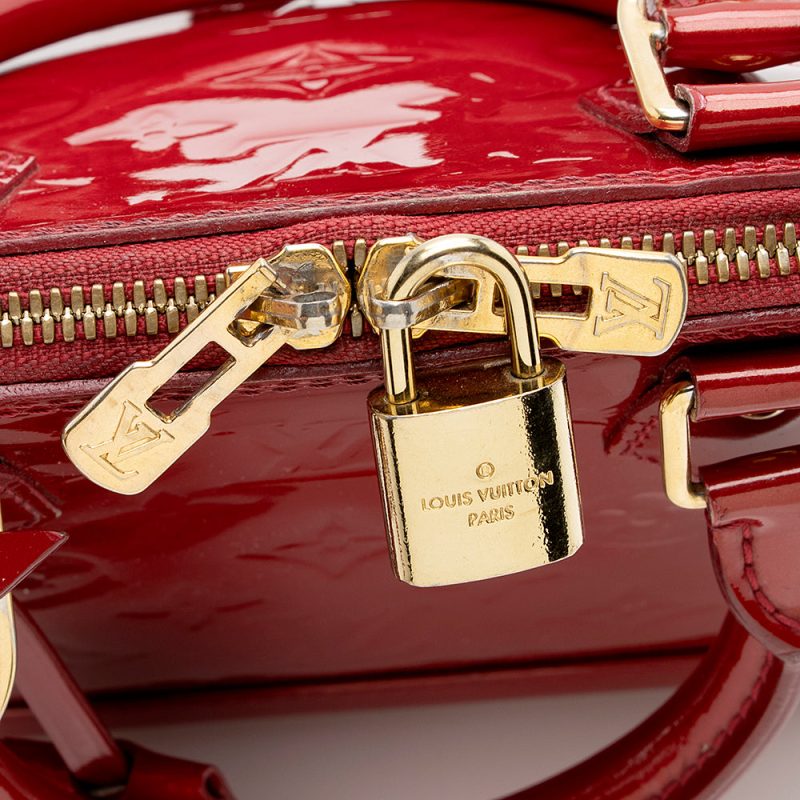 Louis Vuitton Monogram Vernis Alma BB Satchel (SHF-20450) - Image 8