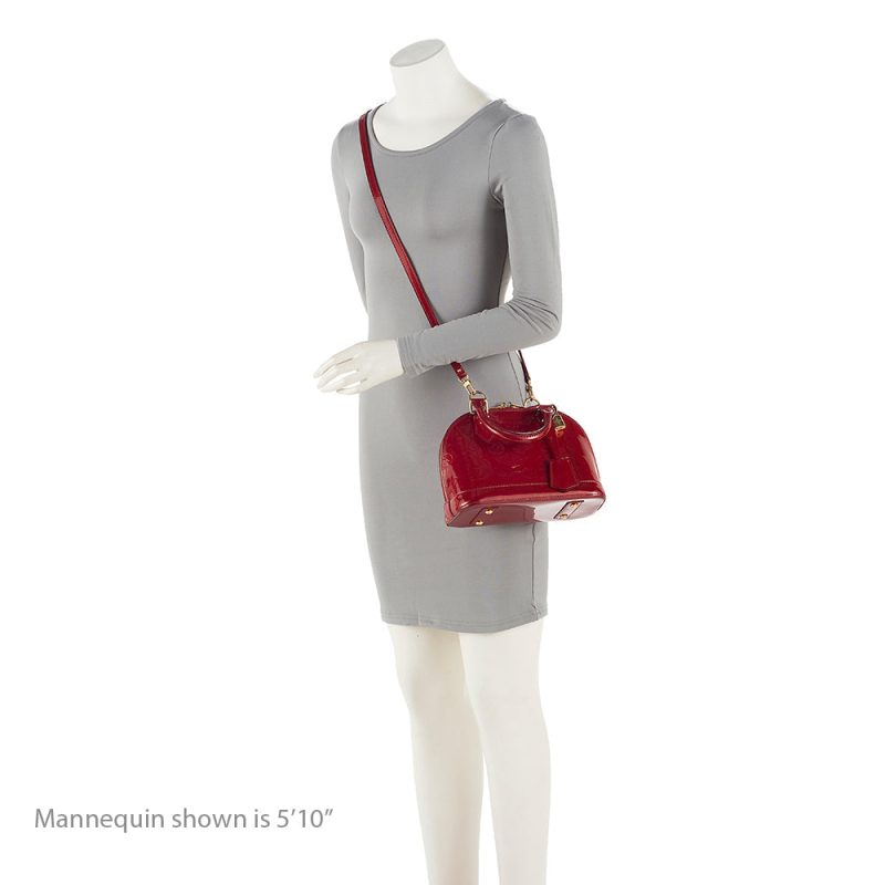 Louis Vuitton Monogram Vernis Alma BB Satchel (SHF-20450) - Image 4
