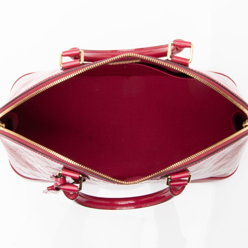 Louis Vuitton Monogram Vernis Alma MM Satchel (SHF-22630) - Image 6