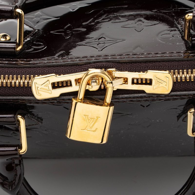 Louis Vuitton Monogram Vernis Alma PM Satchel (SHF-kN8GF6) - Image 8