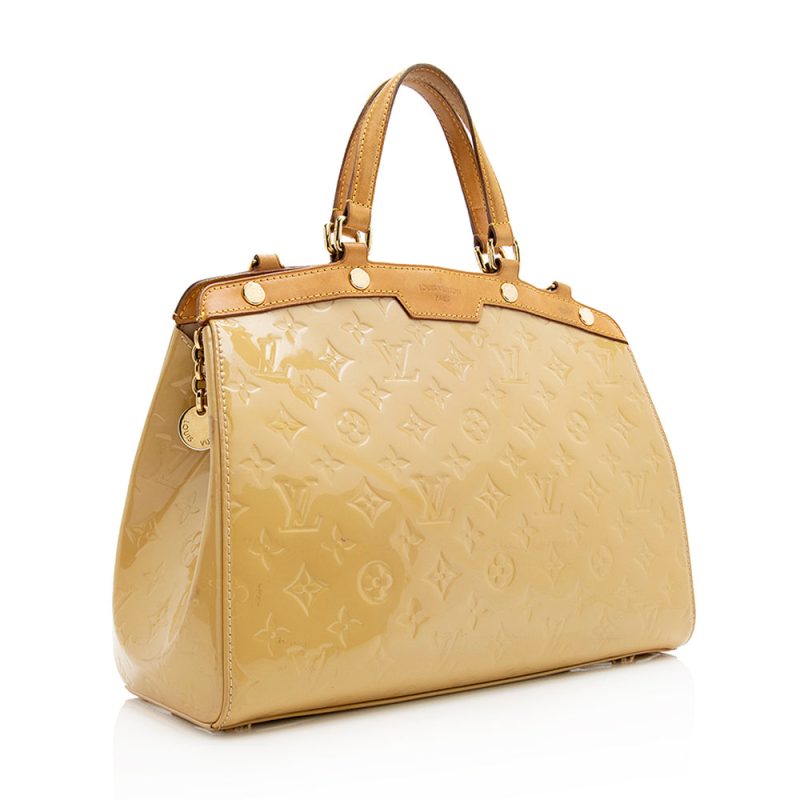 Louis Vuitton Monogram Vernis Brea MM Satchel (SHF-21419)