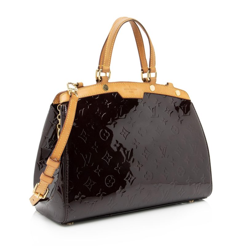 Louis Vuitton Monogram Vernis Brea MM Satchel (SHF-23289)