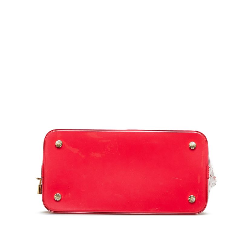 Louis Vuitton Monogram Vernis Kusama Infinity Dots Lockit MM (SHG-fa2biQ) - Image 3
