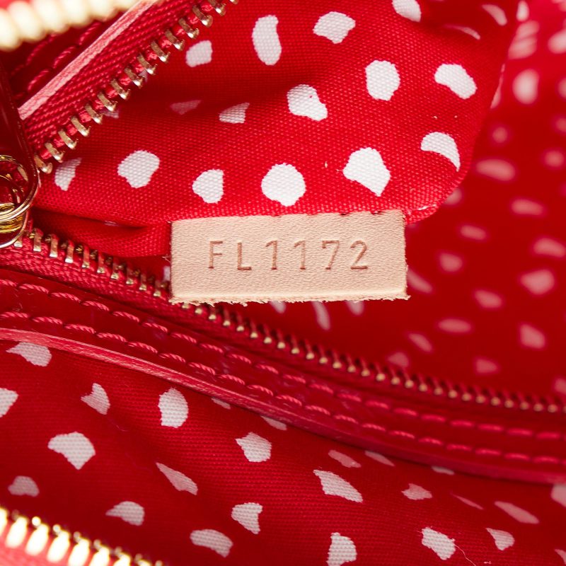 Louis Vuitton Monogram Vernis Kusama Infinity Dots Lockit MM (SHG-fa2biQ) - Image 7