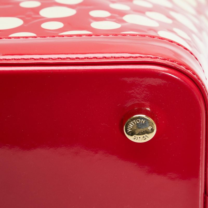 Louis Vuitton Monogram Vernis Kusama Infinity Dots Lockit MM (SHG-fa2biQ) - Image 9
