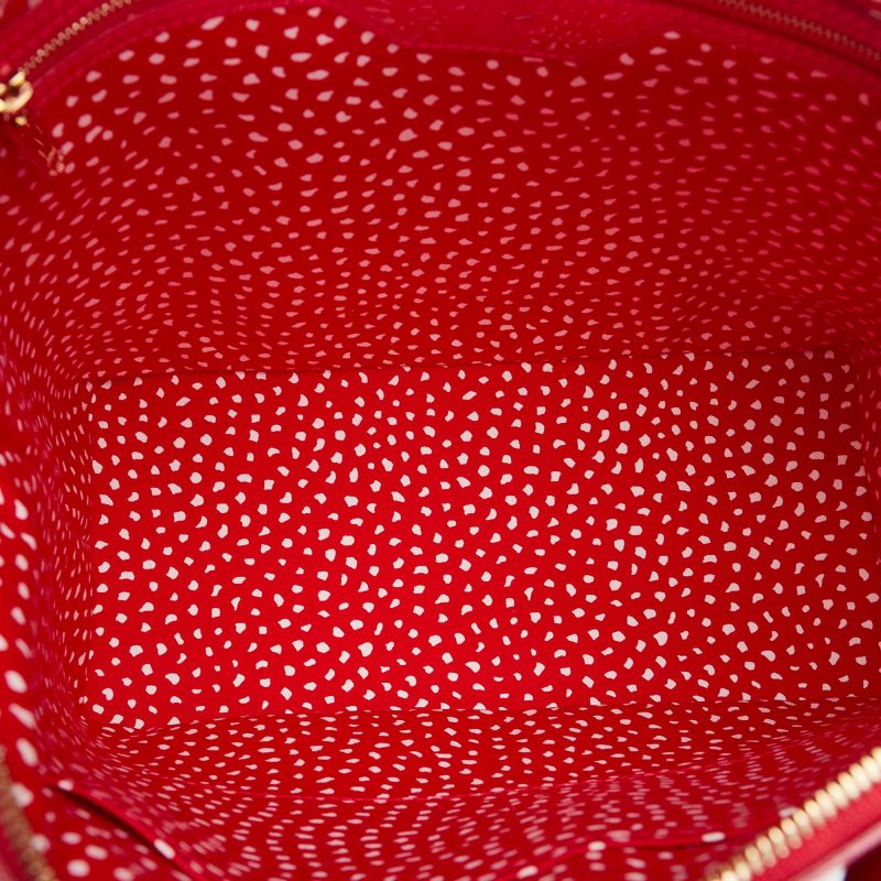 Louis Vuitton Monogram Vernis Kusama Infinity Dots Lockit MM (SHG-fa2biQ) - Image 5
