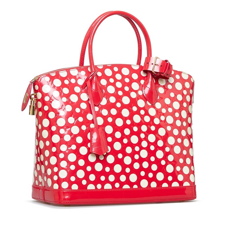 Louis Vuitton Monogram Vernis Kusama Infinity Dots Lockit MM (SHG-fa2biQ)
