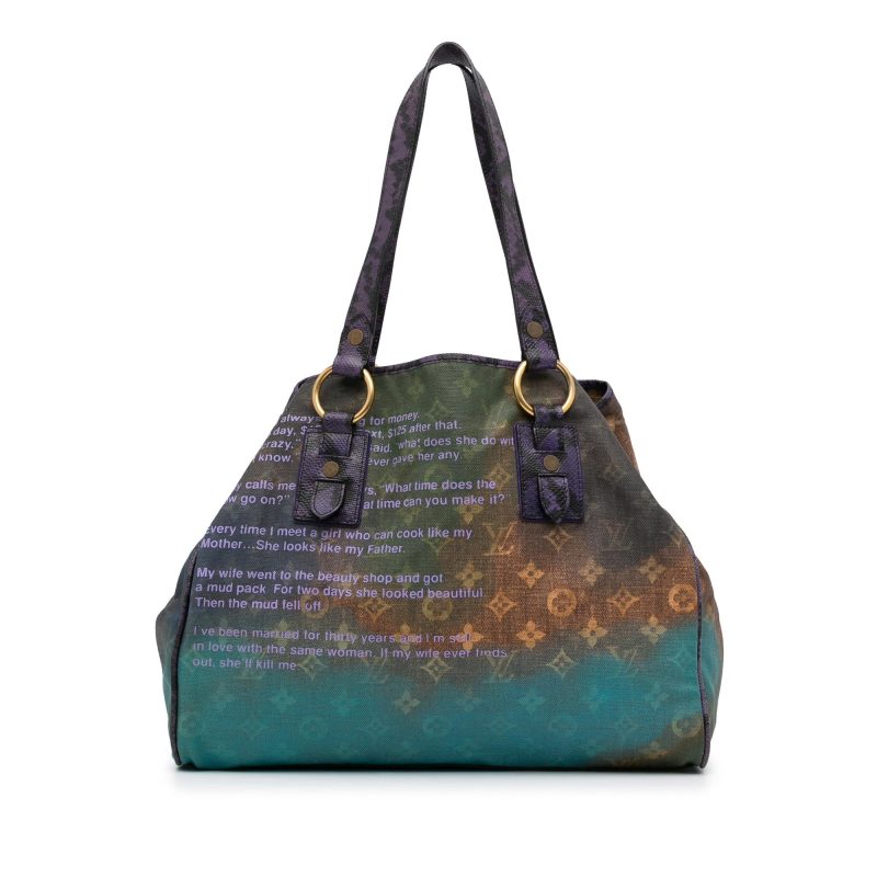 Louis Vuitton Richard Prince Monogram Heartbreak Jokes Tote (SHG-awmcjt) - Image 8