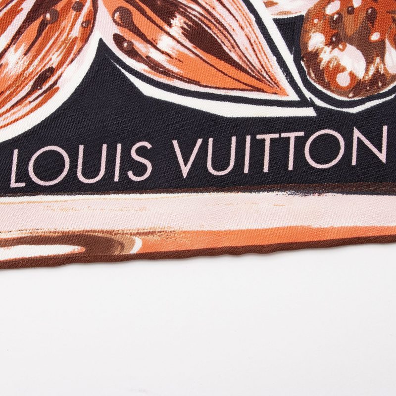 Louis Vuitton Silk Fleur de Monogram 90cm Scarf (SHF-4z6rYY) - Image 3