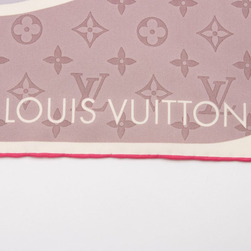 Louis Vuitton Silk Monogram Flowers 70cm Scarf (SHF-p4VJLX) - Image 3