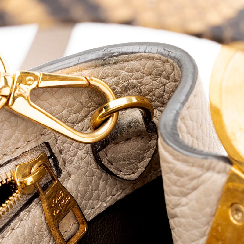 Louis Vuitton Taurillon Leather Python Capucines PM Bag (SHF-20678) - Image 9