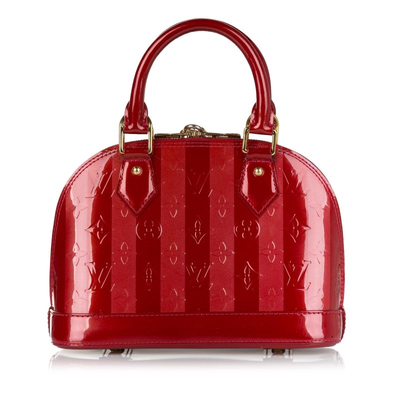 Louis Vuitton Vernis Rayures Alma BB (SHG-35013) - Image 2
