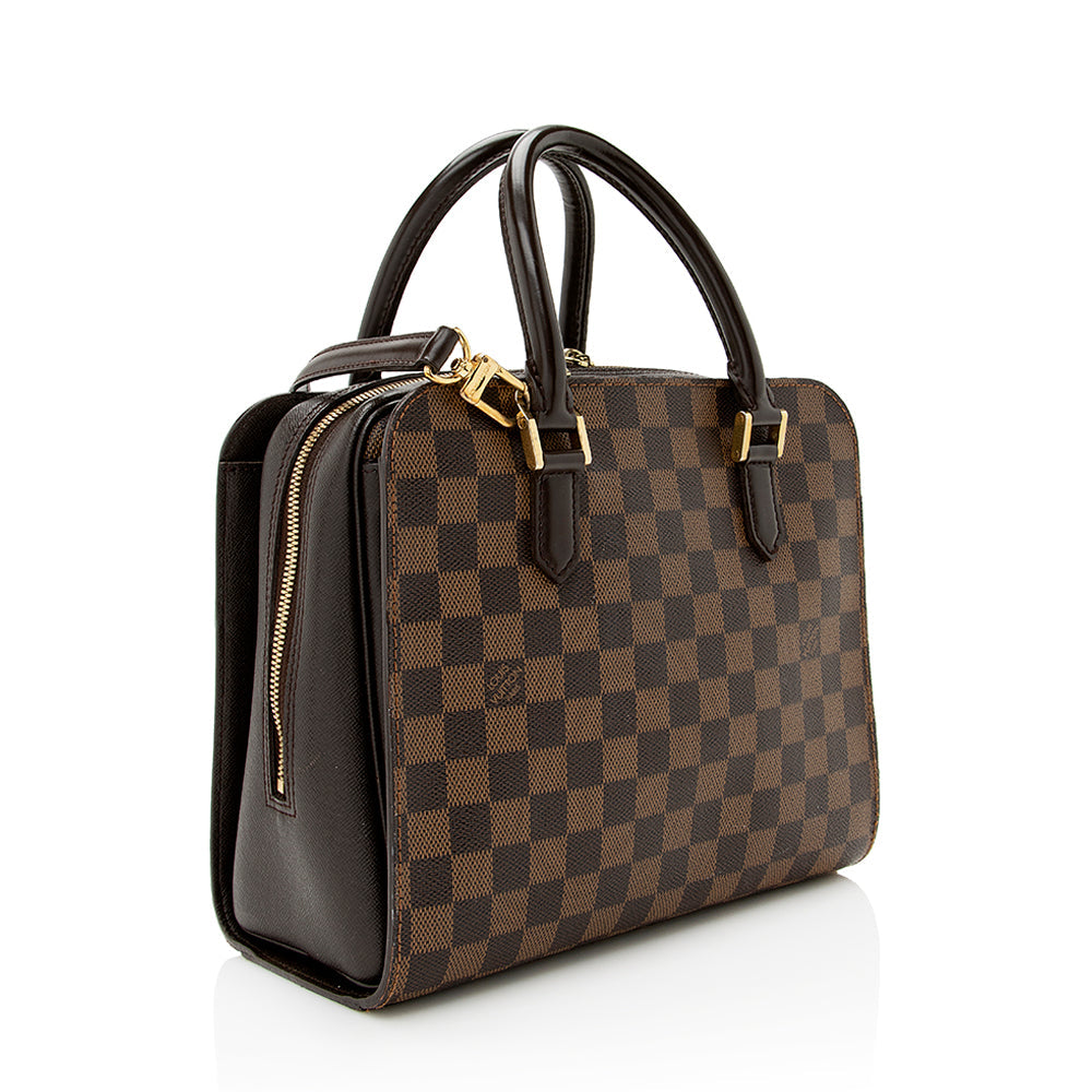 Louis Vuitton Vintage Damier Ebene Canvas Triana Satchel (SHF-21939)