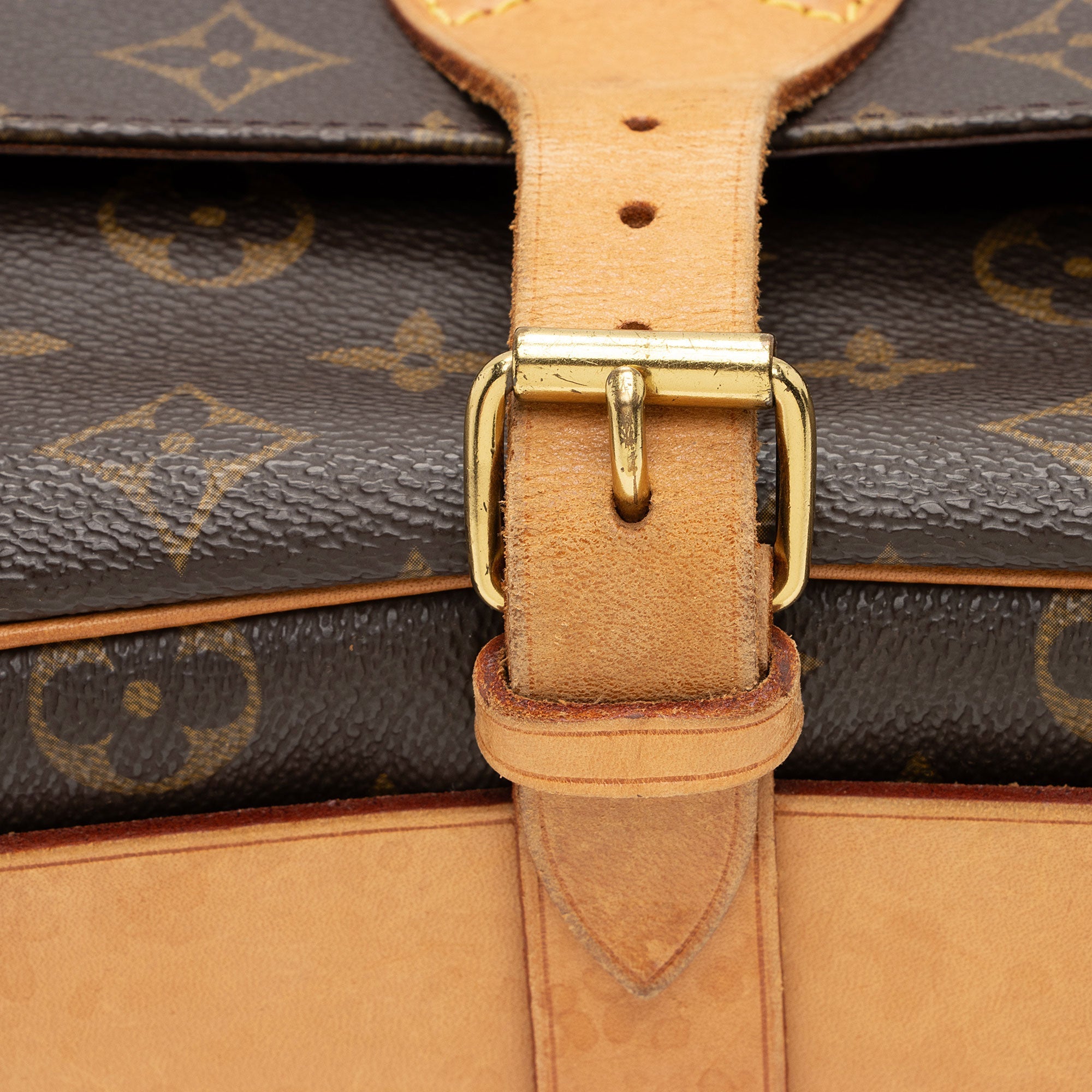 Louis Vuitton Vintage Monogram Canvas Cartouchiere GM Shoulder Bag (SHF-yJImEg) - Image 8