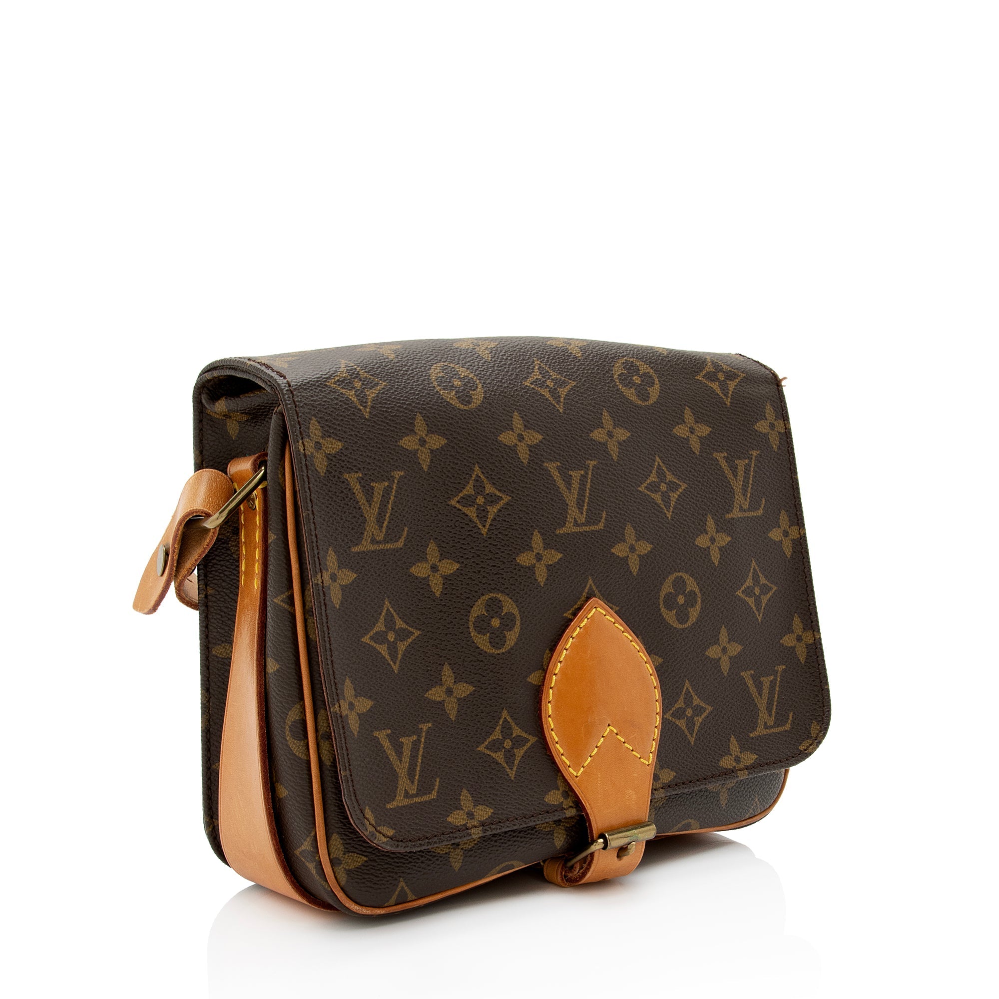 Louis Vuitton Vintage Monogram Canvas Cartouchiere MM Shoulder Bag (SHF-Ns6wrZ)
