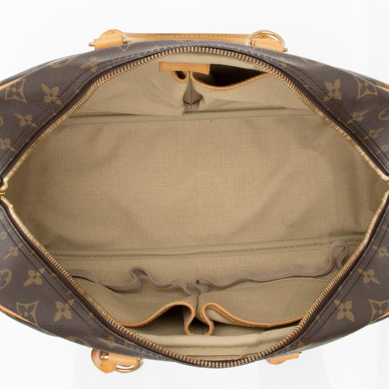 Louis Vuitton Vintage Monogram Canvas Deauville Satchel (SHF-DJEJ8X) - Image 6