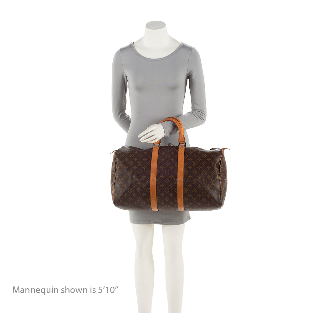 Louis Vuitton Vintage Monogram Canvas Keepall 45 Duffle Bag (SHF-6rTrqZ) - Image 4