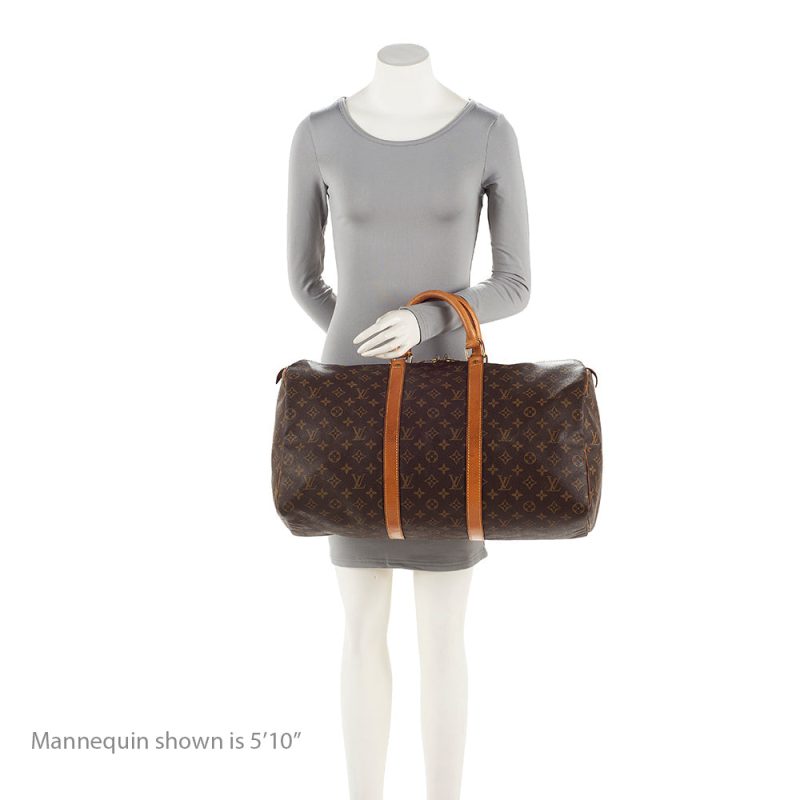 Louis Vuitton Vintage Monogram Canvas Keepall 50 Duffel Bag (SHF-21185) - Image 4