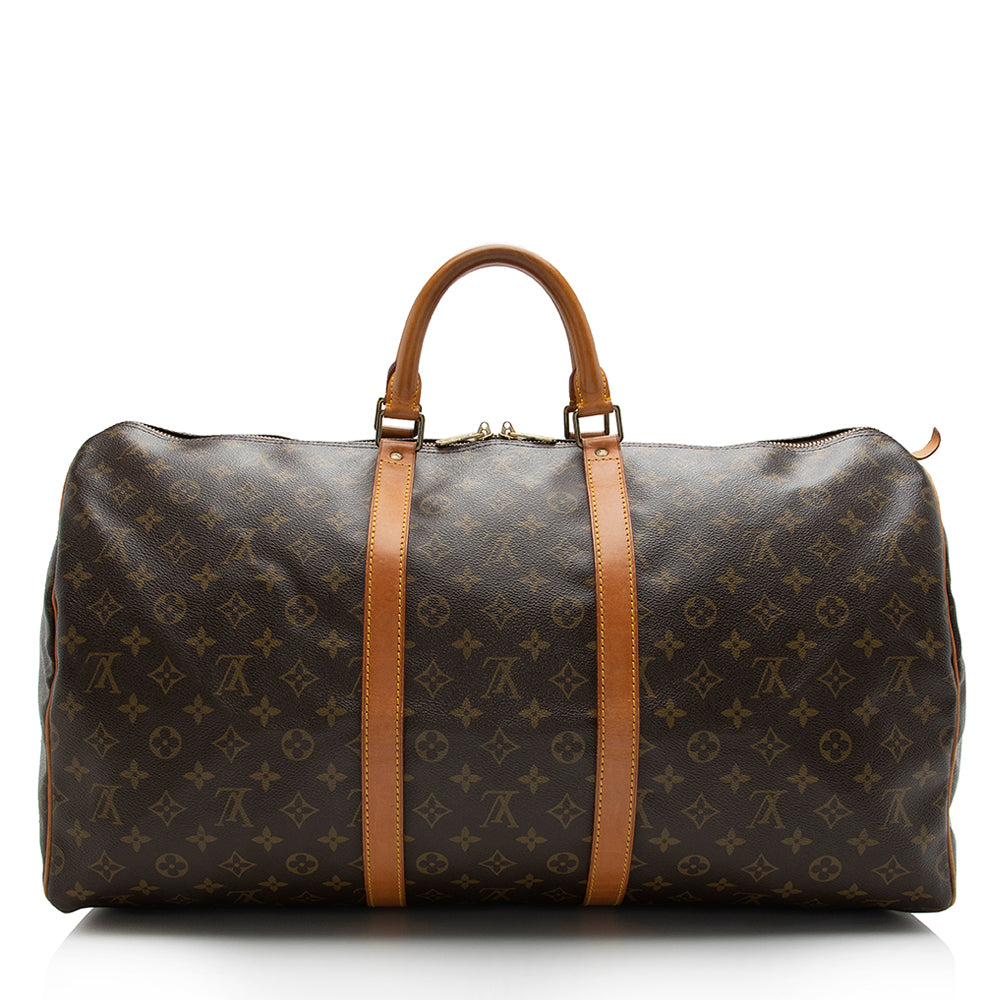 Louis Vuitton Vintage Monogram Canvas Keepall 55 Duffel Bag (SHF-16747) - Image 2