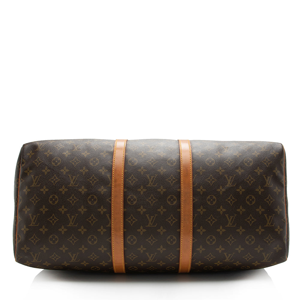 Louis Vuitton Vintage Monogram Canvas Keepall 55 Duffel Bag (SHF-16747) - Image 3
