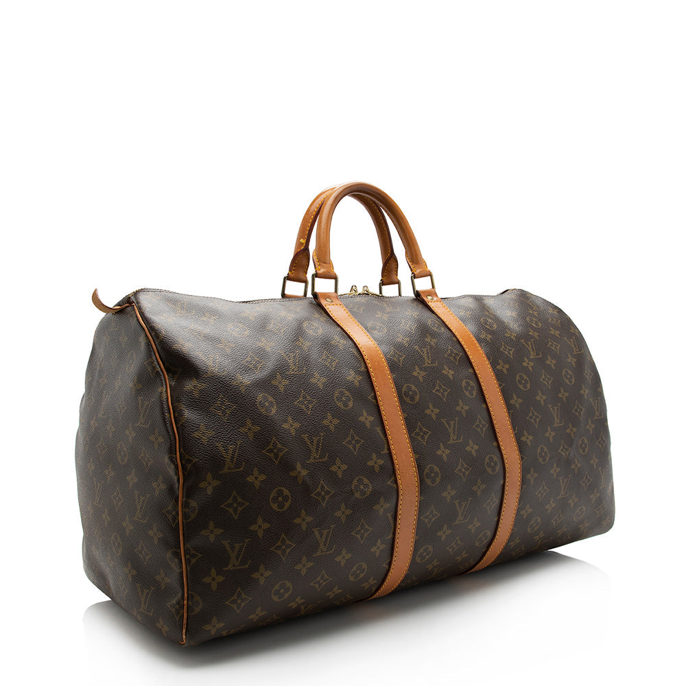 Louis Vuitton Vintage Monogram Canvas Keepall 55 Duffel Bag (SHF-16747)