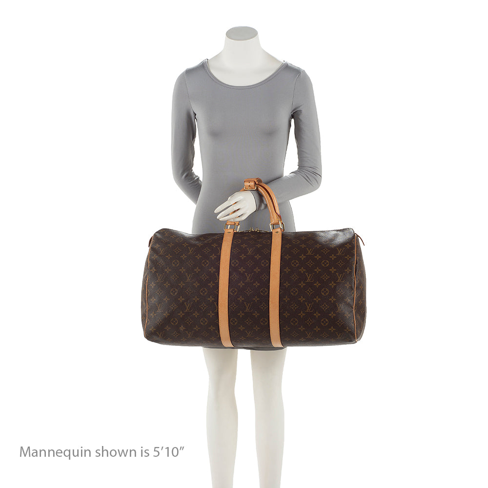 Louis Vuitton Monogram Canvas Keepall 55 Duffel Bag (SHF-20296) - Image 4
