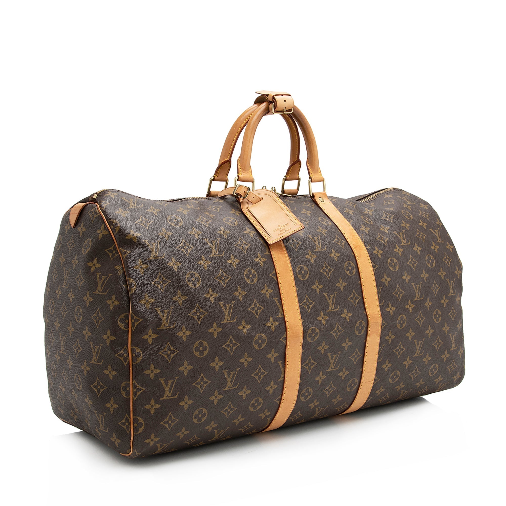 Louis Vuitton Vintage Monogram Canvas Keepall 55 Duffel Bag (SHF-22379) - Image 7