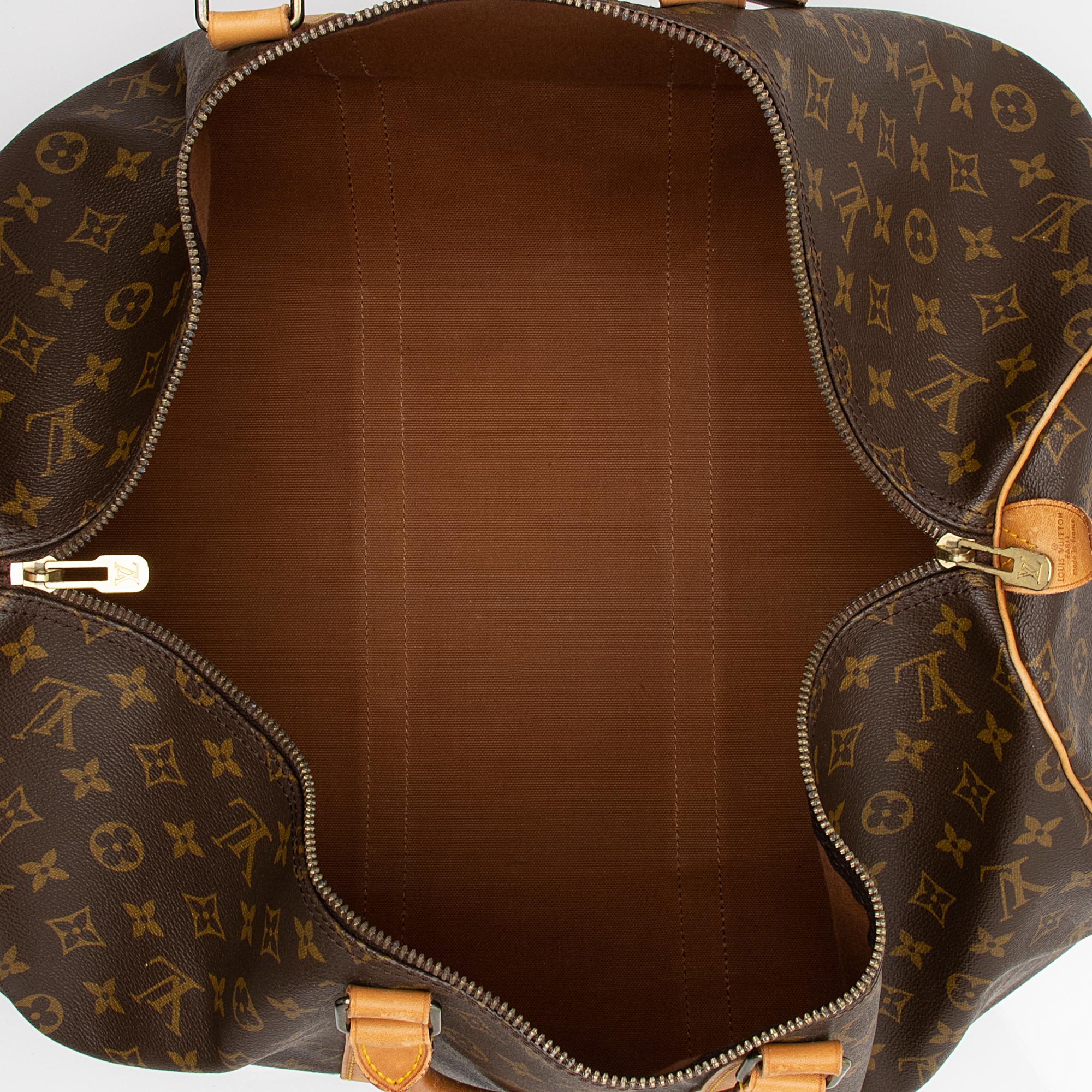 Louis Vuitton Vintage Monogram Canvas Keepall 55 Duffle Bag (SHF-HJ33aV) - Image 6
