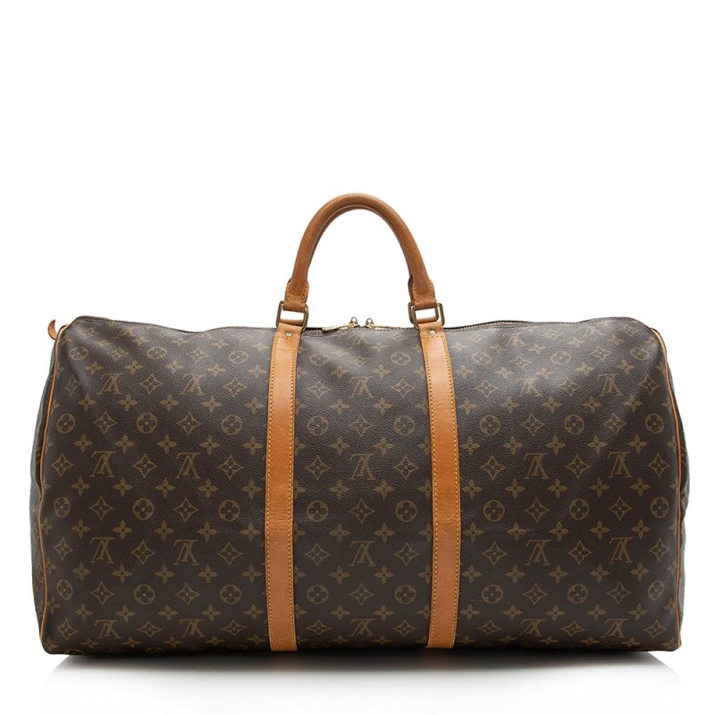 Louis Vuitton Vintage Monogram Canvas Keepall 60 Duffel Bag (SHF-16748) - Image 2