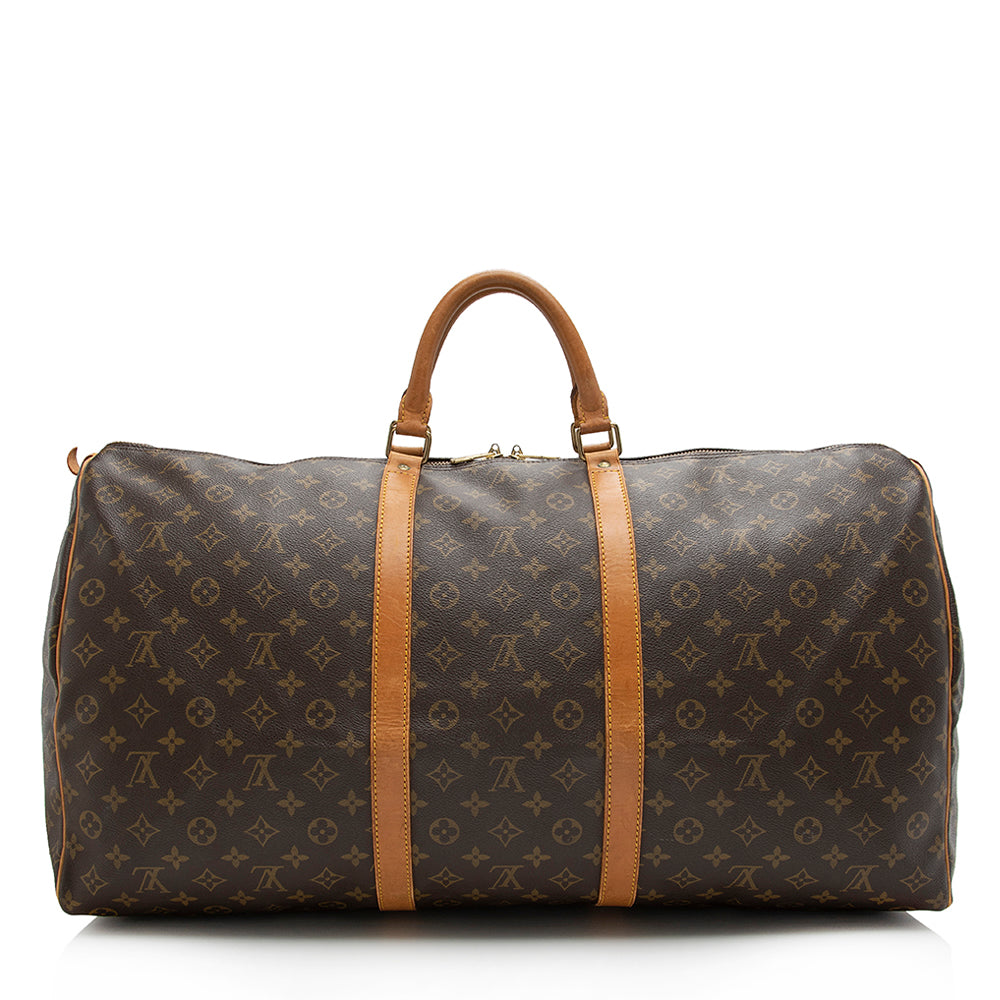 Louis Vuitton Vintage Monogram Canvas Keepall 60 Duffel Bag (SHF-16748) - Image 2