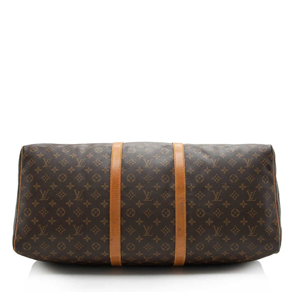 Louis Vuitton Vintage Monogram Canvas Keepall 60 Duffel Bag (SHF-16748) - Image 3