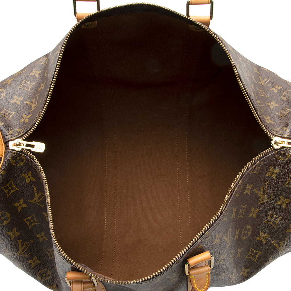 Louis Vuitton Vintage Monogram Canvas Keepall Bandouliere 50 Duffel Bag (SHF-20375) - Image 6