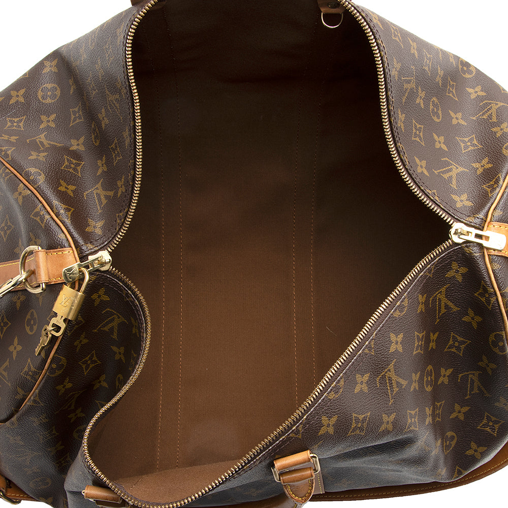 Louis Vuitton Vintage Monogram Canvas Keepall Bandouliere 55 Duffel Bag (SHF-21498) - Image 5