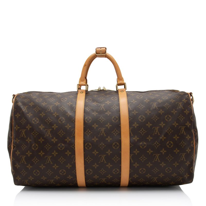 Louis Vuitton Vintage Monogram Canvas Keepall Bandouliere 55 Duffle Bag (SHF-PQTyV5) - Image 2