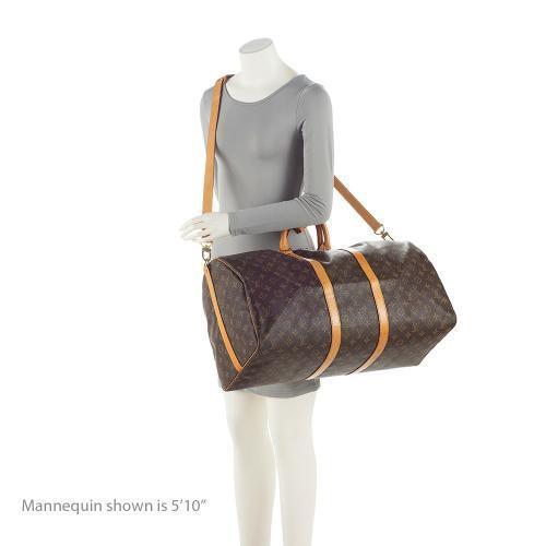 Louis Vuitton Vintage Monogram Canvas Keepall Bandouliere 55 Duffle Bag (SHF-KRqlod) - Image 4
